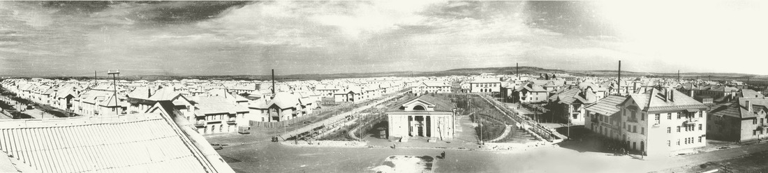 1954 год. Вид на площадь Сталина и кинотеатр "Родина"