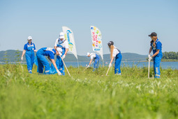 На Нугушском водохранилище прошла акция экологического отряда ООО «Газпром нефтехим Салават» в рамках проекта «Ты + Я = Земля»